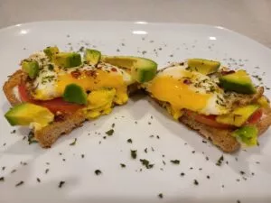 Breakfast Avocado Toast with Sunny Side Up Egg