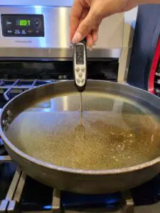 thermometer at 350 degrees for frying